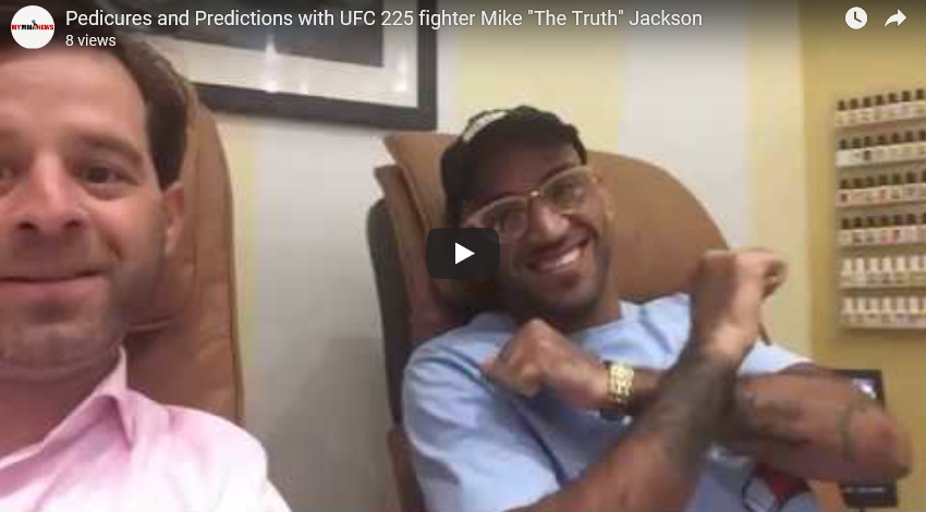 pedicure with Mike Jackson, UFC 225