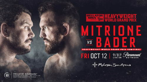 Matt Mitrione vs Ryan Bader Lands at Mohegan Sun on Friday, Oct. 12