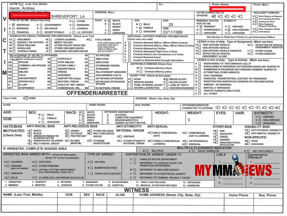 andrea lee police report