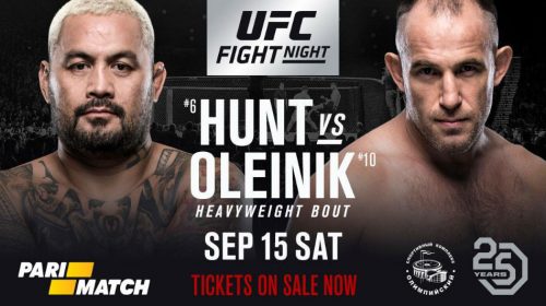 UFC Fight Night 136 results from Moscow, Russia - Hunt vs. Oleinik