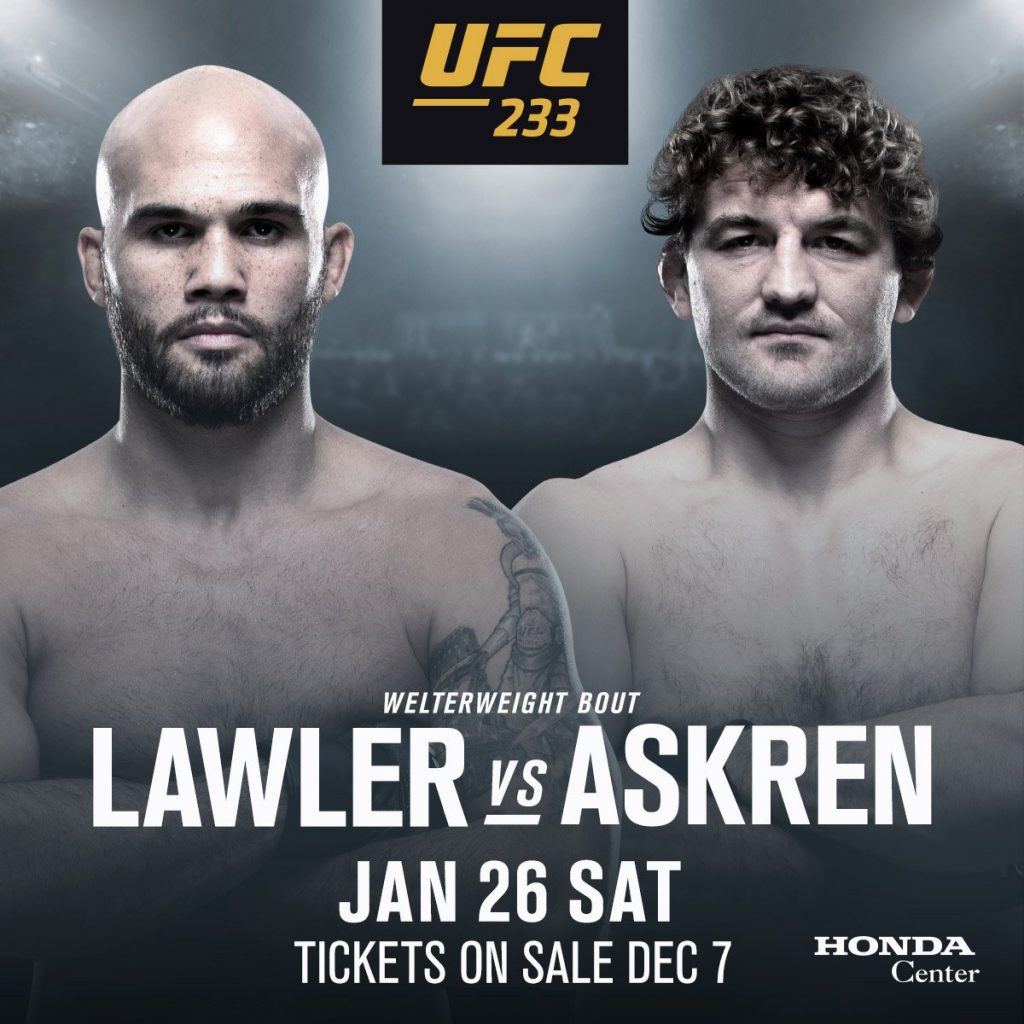 Ben Askren vs Robbie Lawler official for UFC 233
