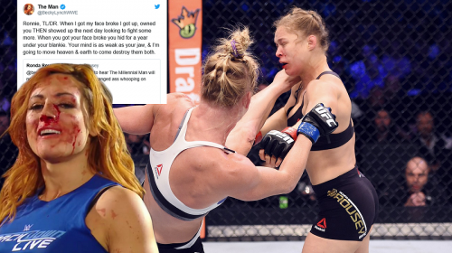 Becky Lynch on Ronda Rousey's loss to Holly Holm: "You hid for a year under your blankie"