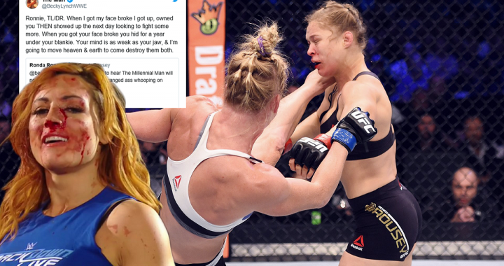 Becky Lynch on Ronda Rousey's loss to Holly Holm: "You hid for a year under your blankie"