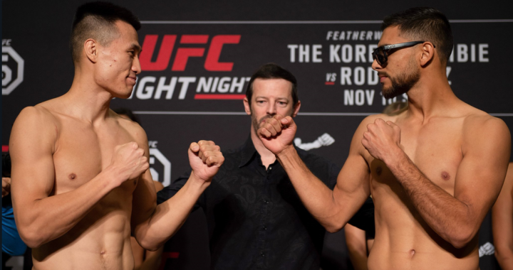 UFC Fight Night 139 weigh-in results - Korean Zombie vs. Rodriguez