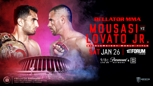 Gegard Mousasi Defends Bellator Middleweight Championship Against Unbeaten Rafael Lovato Jr. on Jan. 26 in L.A.