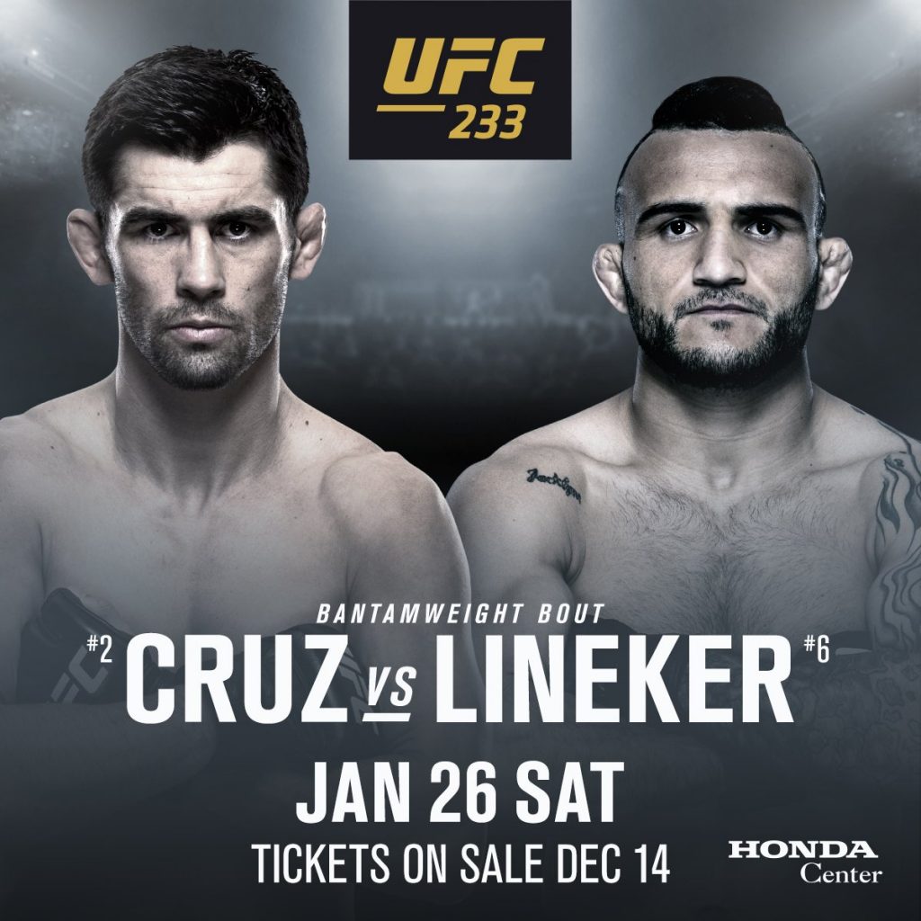 UFC 233, Dominick Cruz, John Lineker