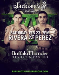 Jerome Rivera vs. Gene Perez headlines Jackson's MMA Series XXVII