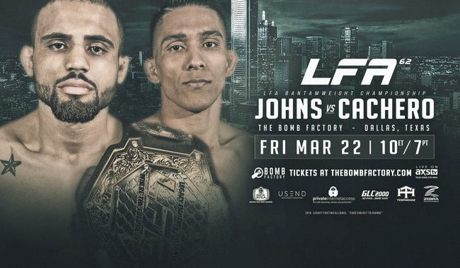 Johns vs. Cachero Title Fight Headlines LFA 62