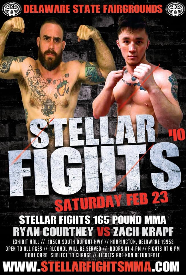 BJJ brown belt Ryan Courtney looks to stand and bang at Stellar Fights 40