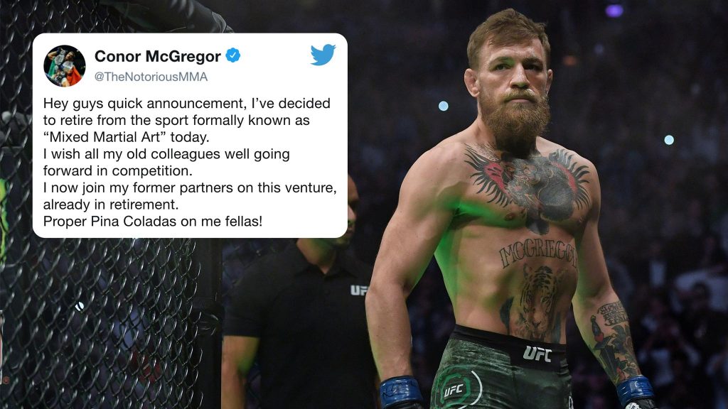 Conor McGregor retires from mixed martial arts