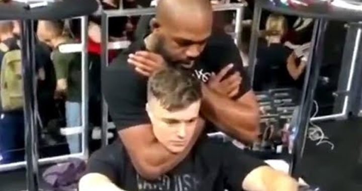 Jon Jones chokes fan