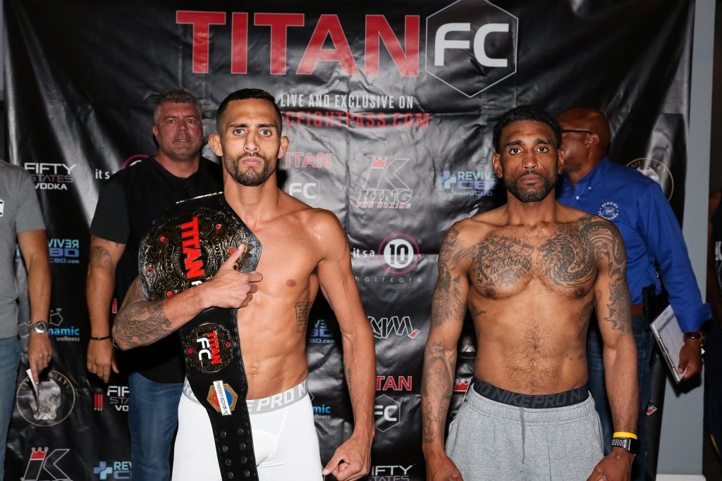 Titan FC 55 weigh-in results - Puerta vs. Ledesma