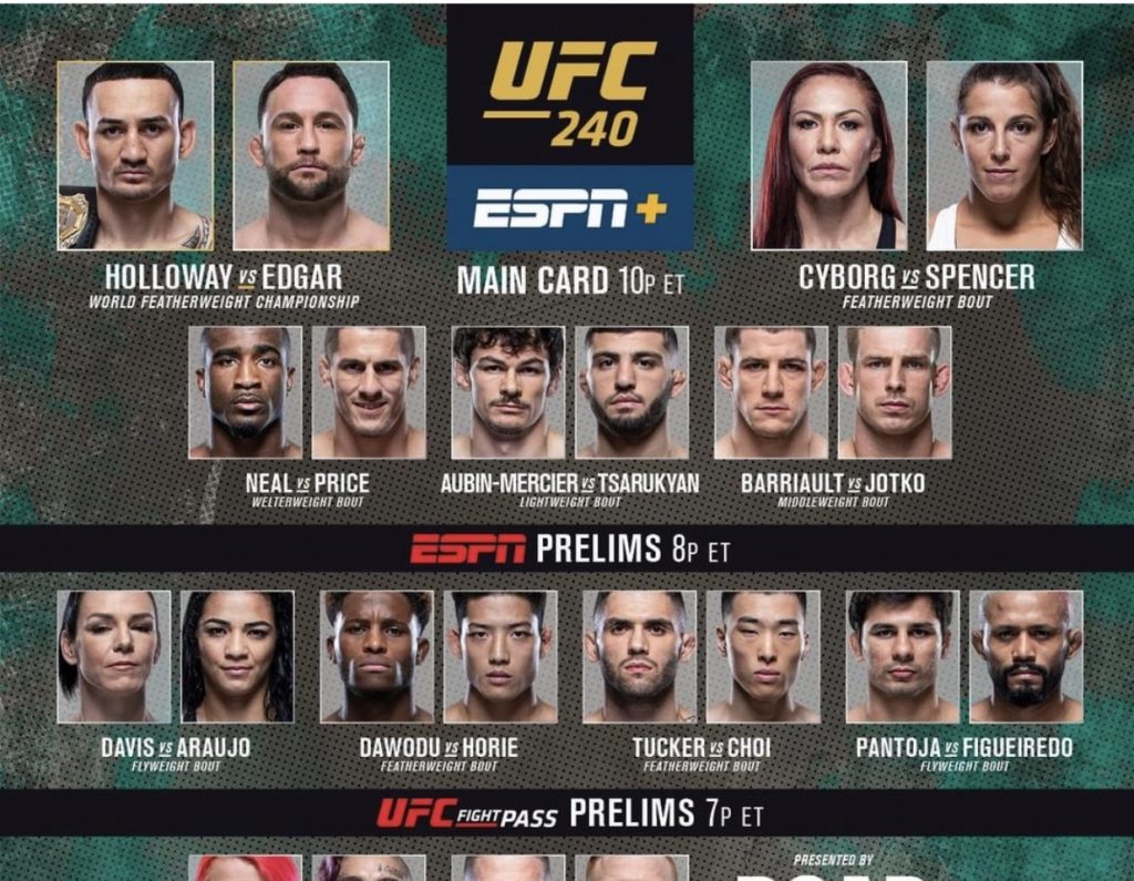 UFC 240 live results