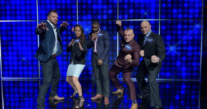 Celebrity Family Feud, Ilima-Lei Macfarlane, Ryan Bader, Tyron Woodley, Chuck Liddell, Randy Couture