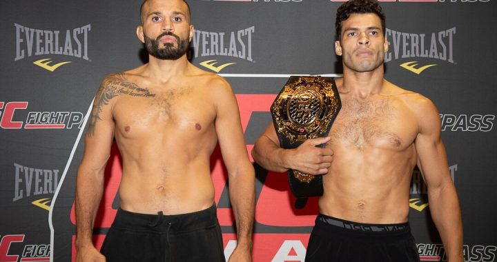 (photo by Will Paul / CESMMA) MAIN CARD - CES MMA WELTERWEIGHT WORLD CHAMPIONSHIP - 5 X 5 (R) Vinicius De Jesus, Champion, De Jesus MMA / Norwalk, CT by way of Brazil 170 lbs. (L) Chris Lozano, Challenger, Warehouse Warriors / Cleveland, OH 169 lbs.