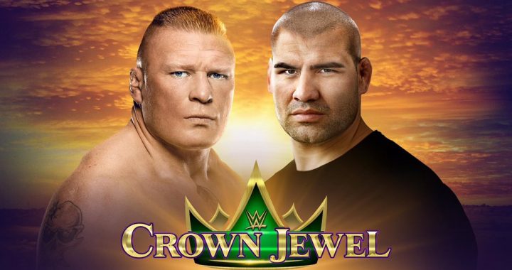 Brock Lesnar defeats Cain Velasquez with kimura at WWE Crown Jewel