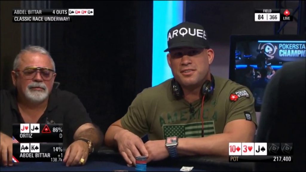 Tito Ortiz poker player, upping the ante