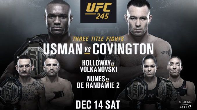 UFC 245 headlined by three world title fights