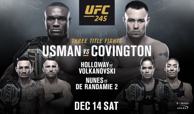 UFC 245 headlined by three world title fights
