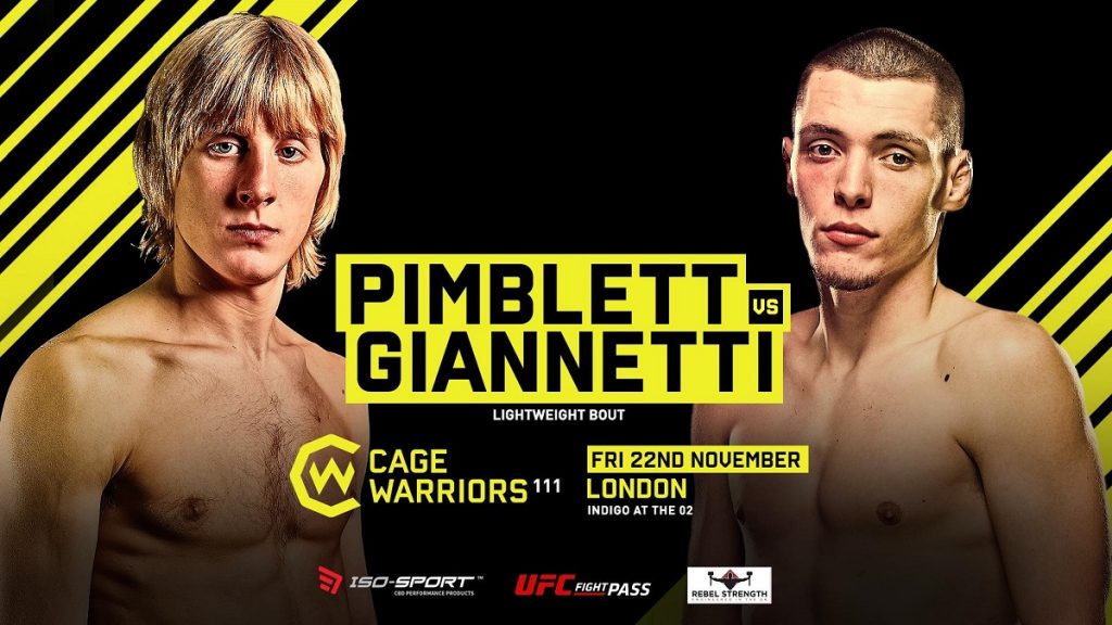 Cage Warriors 111: Paddy Pimblett vs. Joe Giannetti Bout Added