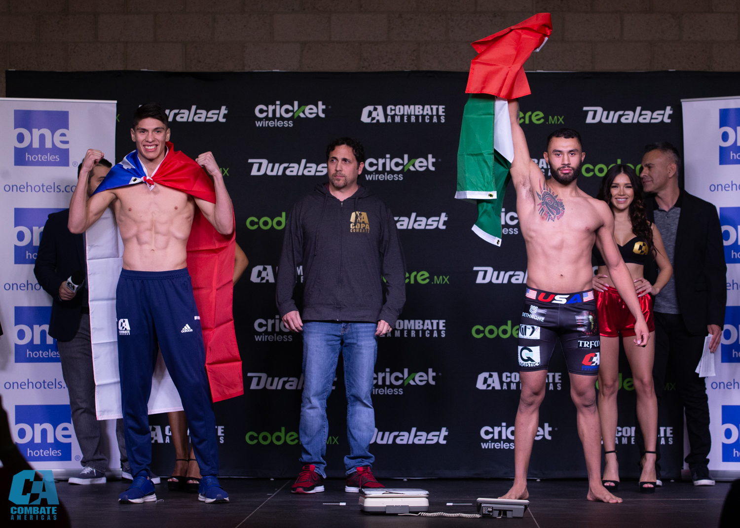 Combate Americas Fresno weighin results Bahamondes vs. Becerra