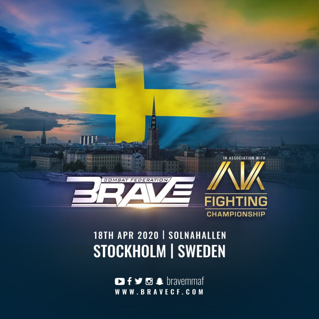 BRAVE Combat Federation heads to Sweden for first time