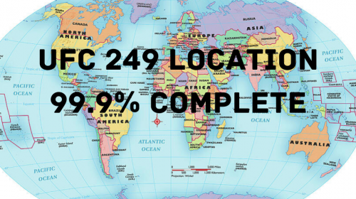 UFC 249 location is '99.9%' complete