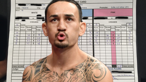 Max Holloway showing support for real-time scoring