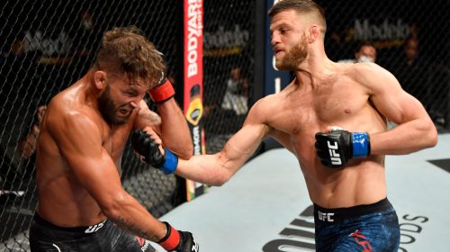 UFC 249, Calvin Kattar finishes Stephens with elbow in second round