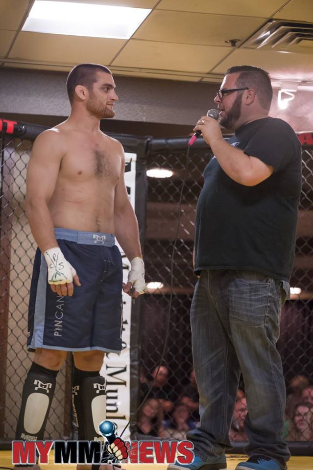 Paul Matreselva Jr. speaks with Michael Dessino following his win at PA Cage Fight 29.