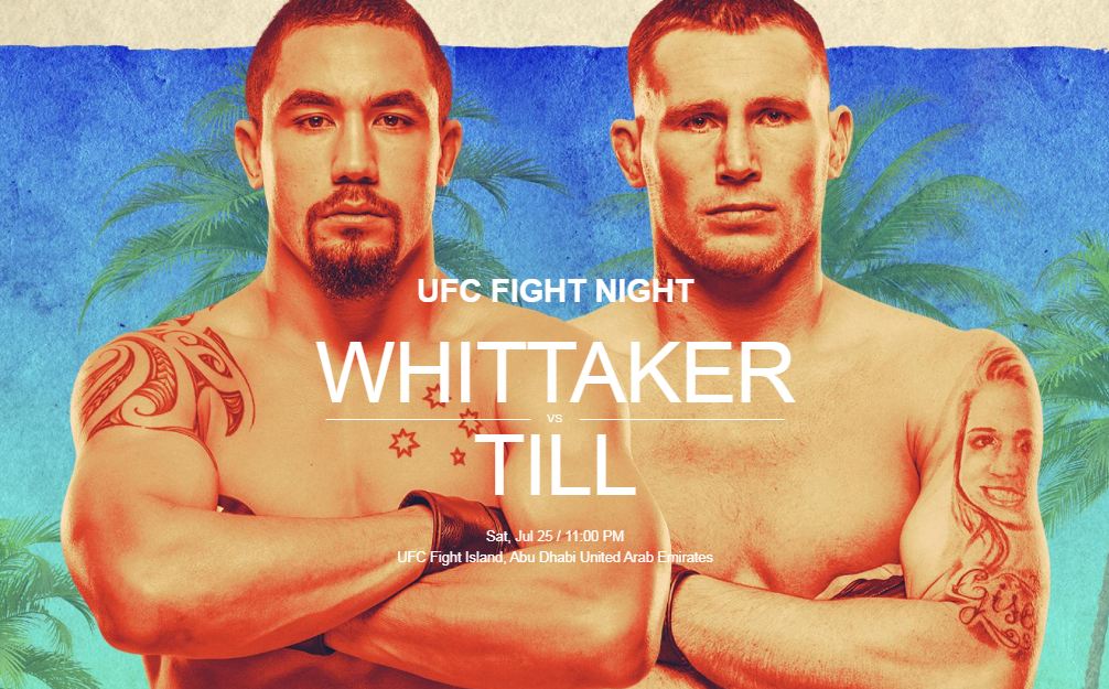 UFC Fight Island 3, Robert Whittaker, Darren Till