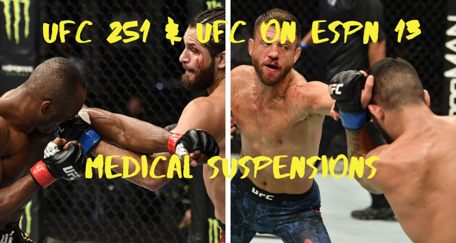 UFC 251 and UFC on ESPN 13 medical suspensions