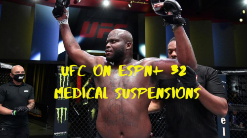 UFC on ESPN+ 32 medical suspensions