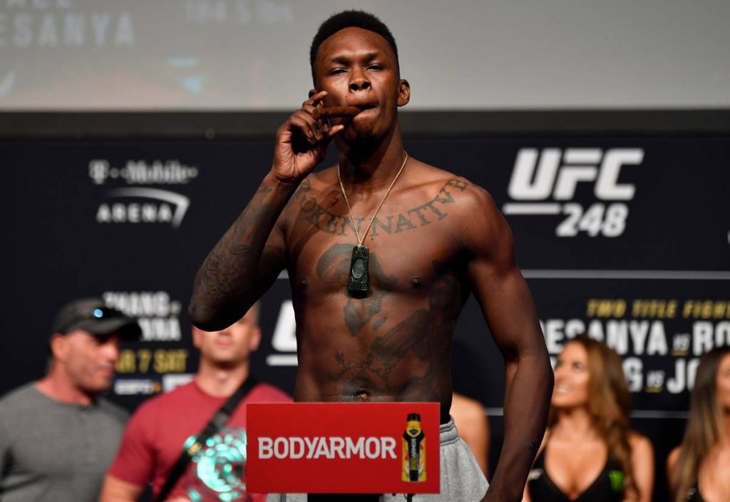 Israel Adesanya will "definitely go back down to 185" after UFC 259