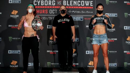 Bellator 249 weigh-in results - Cyborg vs. Blencowe