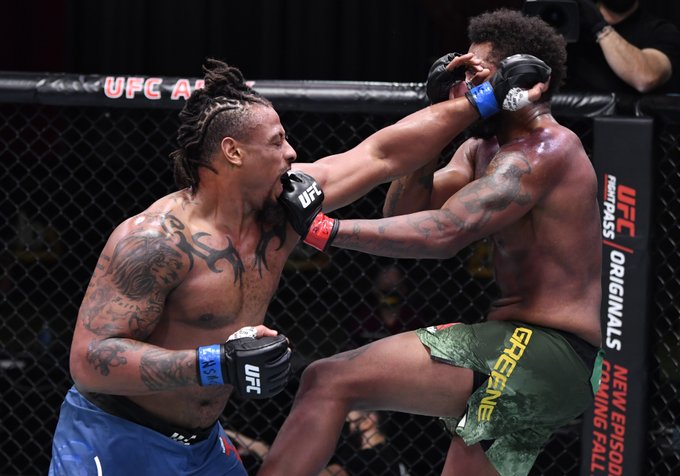 Greg Hardy finishes Maurice Greeene in round two