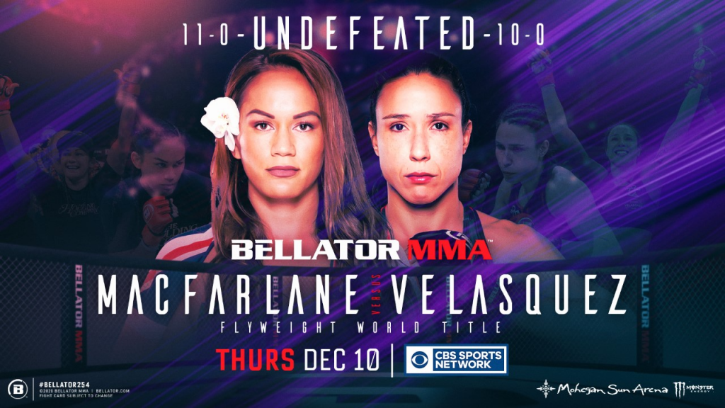 Bellator MMA Champion Ilima-Lei Macfarlane Defends Flyweight World Title Against Undefeated Juliana Velasquez on Thursday, Dec. 10