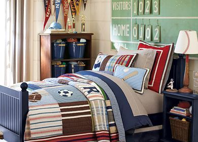 Sports theme in the nursery’s interior