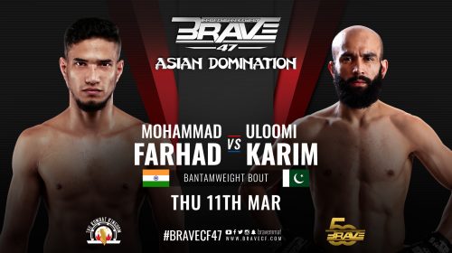 India vs Pakistan: Mohammad Farhad to take on Uloomi Karim at BRAVE CF 47, in Bahrain