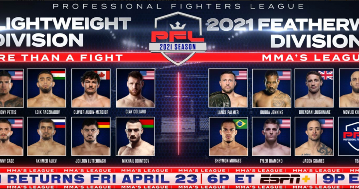 PFL unveils featherweight and lightweight roster for 2021 debut on April 23