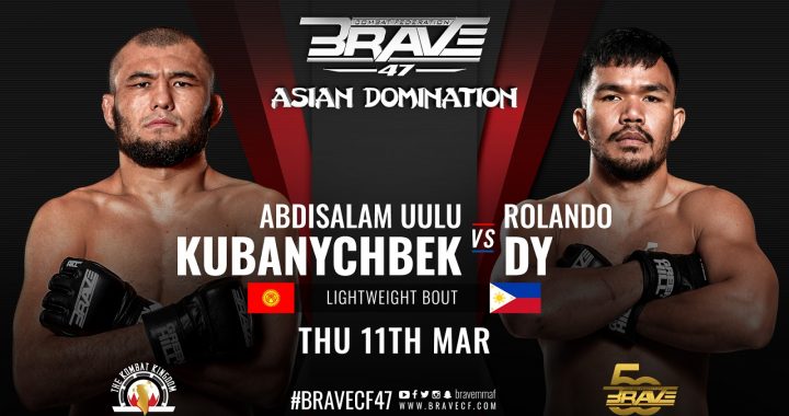 Rolando Dy meets Abdisalam Kubanychbek in BRAVE CF 47 Lightweight World Title Eliminator