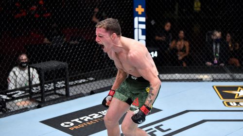 Jamie Mullarkey needs only 46 seconds to finish Khama Worthy at UFC 260