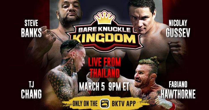 Bare Knuckle Kingdom 1 live tonight from Thailand