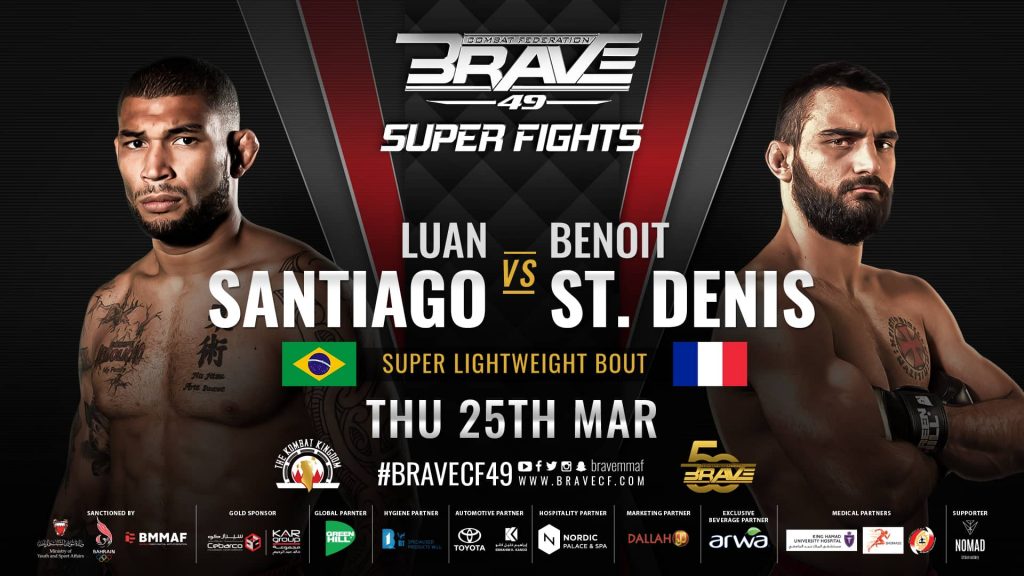 Brave CF 49 - Free Live Stream - Luan Santiago vs Benoit Saint-Denis
