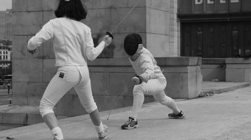 Martial Arts Class, fencing