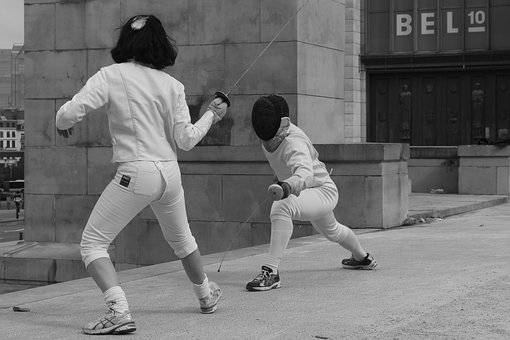 Martial Arts Class, fencing