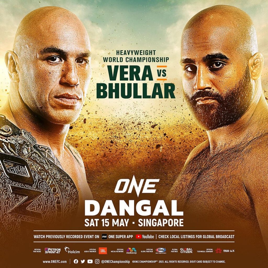 Brandon Vera to Defend ONE Heavyweight World Title Against Arjan Bhullar on 15 May