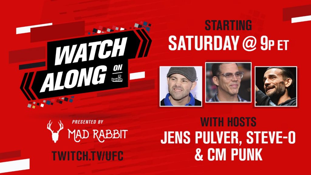UFC to live stream 'Watch Along' on Twitch for UFC 261