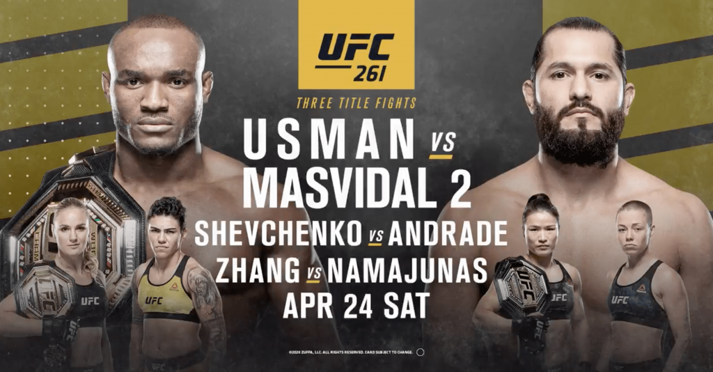 UFC 261 results - Usman vs. Masvidal 2 - Order and watch here