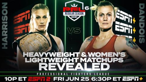 PFL announces final regular season matchups for heavyweights and women's lightweights on June 25